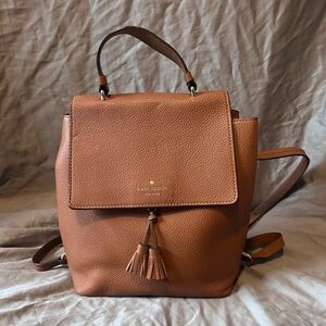 Kate Spade Tan Leather Backpack